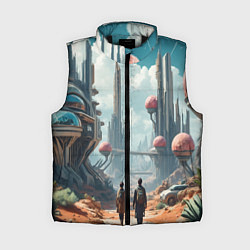 Женский жилет Планета фантастика, цвет: 3D-черный