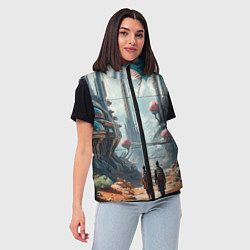 Женский жилет Планета фантастика, цвет: 3D-черный — фото 2