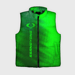 Женский жилет SsangYong - green gradient по-вертикали, цвет: 3D-черный
