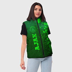 Женский жилет Ajax - green gradient по-вертикали, цвет: 3D-черный — фото 2