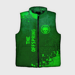 Женский жилет The Offspring - green gradient вертикально, цвет: 3D-черный