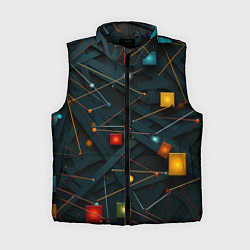 Женский жилет Геометрическая абстракция, цвет: 3D-черный