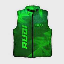 Женский жилет Audi - green gradient вертикально, цвет: 3D-черный