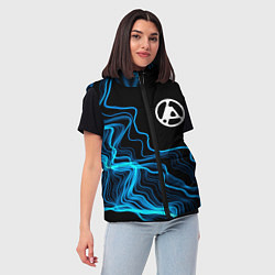 Женский жилет Linkin Park 2024 sound wave, цвет: 3D-черный — фото 2