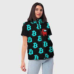Женский жилет Among us биткоин, цвет: 3D-красный — фото 2