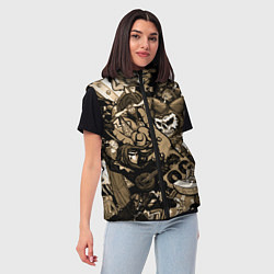 Женский жилет Король и шут средневековья играют рок, цвет: 3D-черный — фото 2