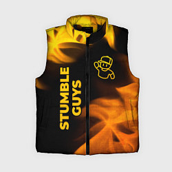 Женский жилет Stumble Guys - gold gradient вертикально, цвет: 3D-черный