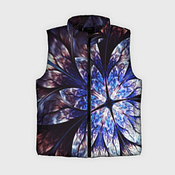 Женский жилет Фрактальный узора стекло, цвет: 3D-черный