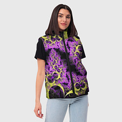 Женский жилет Абстракция фракталов, цвет: 3D-черный — фото 2