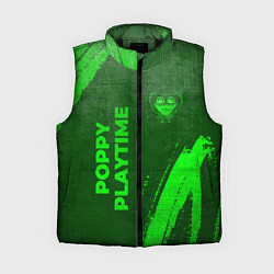 Женский жилет Poppy Playtime - green gradient вертикально, цвет: 3D-черный