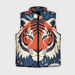 Женский жилет Тигр яркие контрасты, цвет: 3D-черный