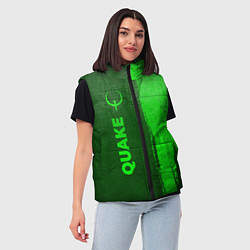 Женский жилет Quake - green gradient по-вертикали, цвет: 3D-черный — фото 2