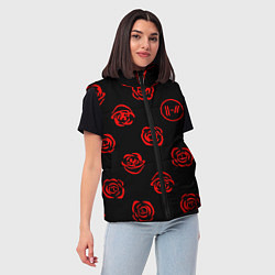 Женский жилет Twenty one pilots rose pattern, цвет: 3D-красный — фото 2