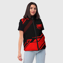 Женский жилет Ведьмак геометрия, цвет: 3D-светло-серый — фото 2