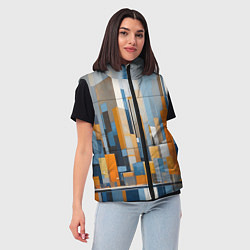 Женский жилет Архитектура город живопись, цвет: 3D-черный — фото 2