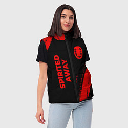 Женский жилет Spirited Away - red gradient вертикально, цвет: 3D-черный — фото 2