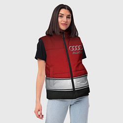 Женский жилет Audi metal car steel, цвет: 3D-светло-серый — фото 2