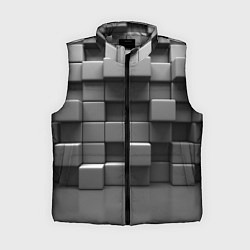 Женский жилет Текстура кубы, цвет: 3D-светло-серый