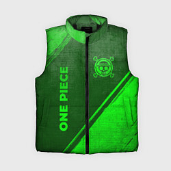 Женский жилет One Piece - green gradient вертикально