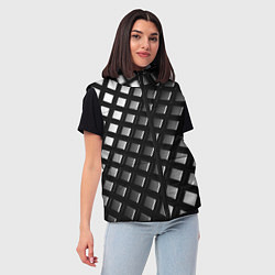 Женский жилет Металлическая текстура авто, цвет: 3D-красный — фото 2