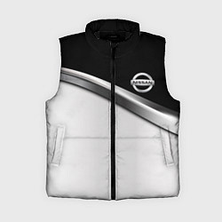 Женский жилет Nissan logo auto, цвет: 3D-черный