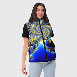 Женский жилет Фрактальный психоделики узор, цвет: 3D-красный — фото 2