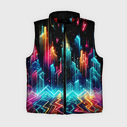 Женский жилет Neon fantastic metropolis - vaporwave, цвет: 3D-красный