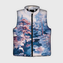 Женский жилет Японская зима в сельской местности