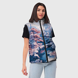Женский жилет Японская зима в сельской местности, цвет: 3D-черный — фото 2