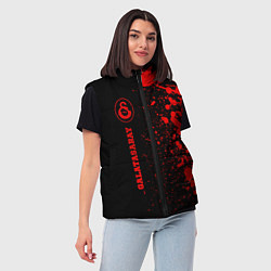 Женский жилет Galatasaray - red gradient по-вертикали, цвет: 3D-черный — фото 2