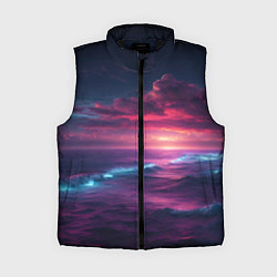 Женский жилет Night sea, цвет: 3D-черный