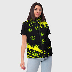 Женский жилет Mercedes кислотные логотипы, цвет: 3D-светло-серый — фото 2