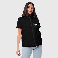 Женский жилет Opel logo auto, цвет: 3D-светло-серый — фото 2