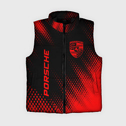 Женский жилет Porsche - red gradient вертикально, цвет: 3D-черный