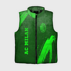 Женский жилет AC Milan - green gradient вертикально, цвет: 3D-черный