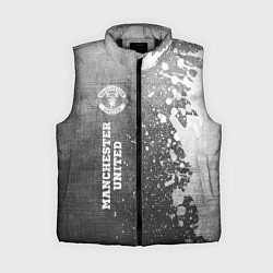 Женский жилет Manchester United - grey gradient по-вертикали, цвет: 3D-черный