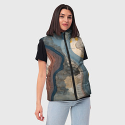 Женский жилет Флюид арт, цвет: 3D-черный — фото 2