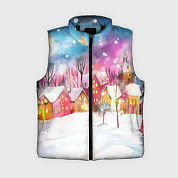 Женский жилет Новогодний ночной дворик