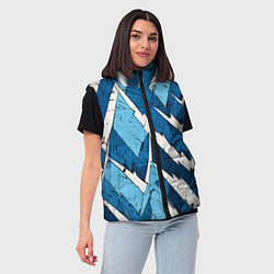 Женский жилет Геометрический камуфляж, цвет: 3D-светло-серый — фото 2