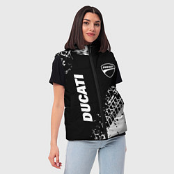Женский жилет Ducati - следы от шин, цвет: 3D-черный — фото 2