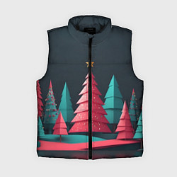 Женский жилет Новогодний ночной лес
