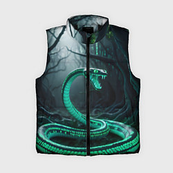 Женский жилет Змея в неоновом лесу