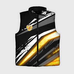 Женский жилет Герб России - Жёлтое свечение, цвет: 3D-светло-серый