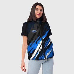 Женский жилет Субару - черно-синий, цвет: 3D-светло-серый — фото 2