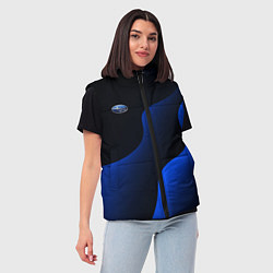Женский жилет Субару - синие волны, цвет: 3D-светло-серый — фото 2