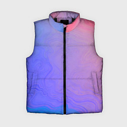 Женский жилет Сине фиолетовый градиент, цвет: 3D-черный