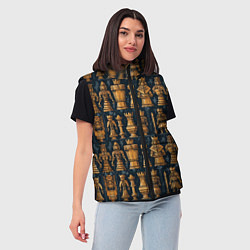 Женский жилет Ладья ферзь пешка и другие шахматные фигуры, цвет: 3D-светло-серый — фото 2