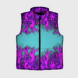 Женский жилет Фиолетовое пламя, цвет: 3D-красный