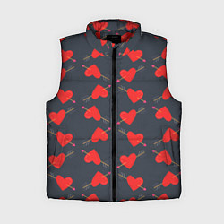 Женский жилет Сердце со стрелой, цвет: 3D-красный