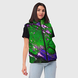 Женский жилет A purple mineral in a green stone, цвет: 3D-светло-серый — фото 2